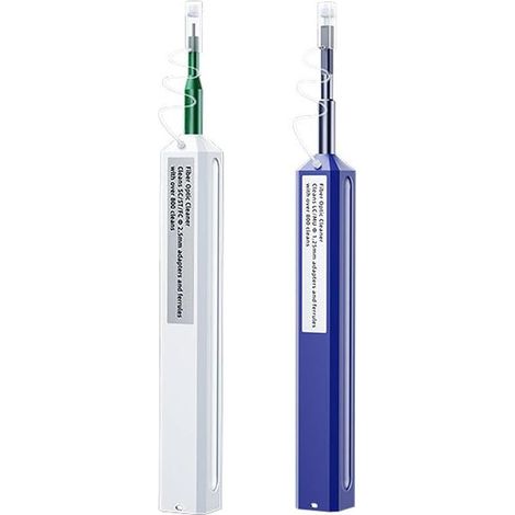 2 Pièces Nettoyeurs pour Fibre Optique, Stylos de Nettoyage pour Connecteurs 1,25 mm LC/MU et 2,5 mm SC/ST/FC, Plus de 800 Nettoyages par Stylo, Facile à Utiliser et Efficace (1/5)