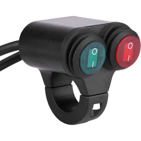 [NEVER USED] Motorcycle Handlebar Switch, Universal 22mm On/Off Switch, Headlight, Fog Light, Dual Control Button(D) (1/4)