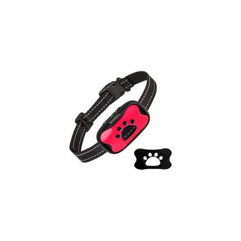 Wiederaufladbares Antibellhalsband für Hunde, Antibellgerät für kleine, mittlere und große Hunde, Hundetrainings-Antibellhalsband mit Vibration und Signalton, 7 Empfindlichkeitsstufen H648 - Crezuo