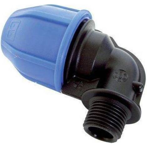 Coude Mâle Pour Tuyau Polyéthylène 25mm 20x27 - Coude Mâle Pour Tuyau Polyéthylène 25mm 20x27