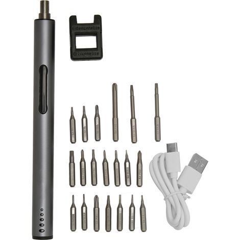 Tournevis électrique sans fil rechargeable en alliage d'aluminium pour téléphone, appareil photo, tablette et montre (1/5)