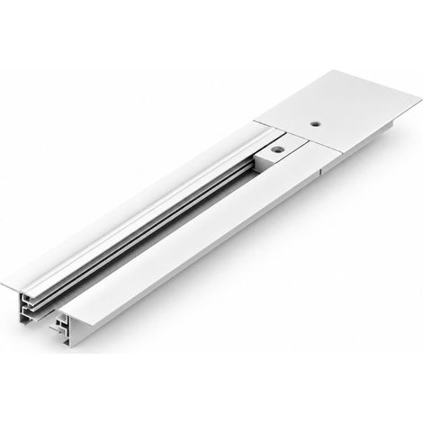 Rail Encastrable Monophasé Plat 1m Blanc - SILAMP (1/2)