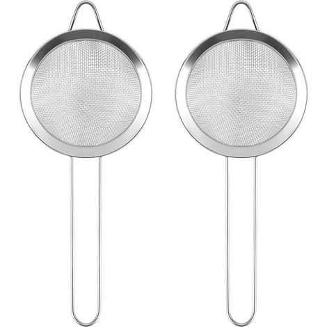 Kit 2 Passoires à Cocktail Inox Tamis Fin pour Bar Professionnel Accessoire Mixologie Polyvalent Filtre à Thé et Boissons Premium (1/4)