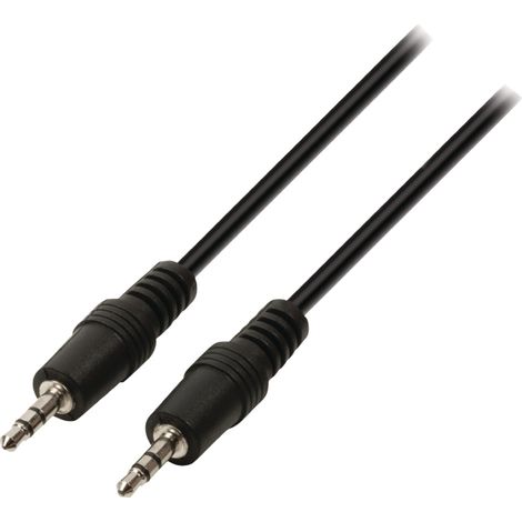 Câble audio stéréo Valueline Vlap22000b05, jack 3,5 mm mâle - jack 3,5 mm mâle, 0,50 m, noir (1/3)