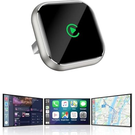 Kabellose CarPlay-Box für tragbare Auto-Navigationsgeräte – Für am Armaturenbrett montierte Bildschirme, wandelt kabelgebundenes CarPlay in kabelloses 5-GHz-WLAN um, Fahrzeugverbindung, kompatibel mit