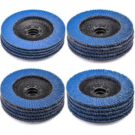 BUNTHAUS 20 Disques Abrasifs à Lamelles Ø 125 mm x 22.2 mm Grain 40 60 80 120 Disques à Lamelles Disques à Meuler pour Enlever Ebavure, Rouille, Polissage, Finition (1/5)