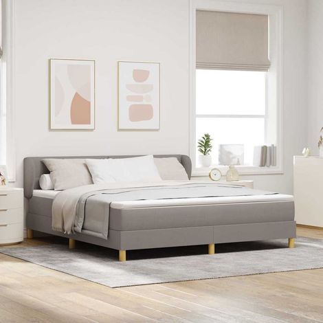 Boxspringbett mit Matratze Taupe 180 x 200 cm Stoff (1/5)