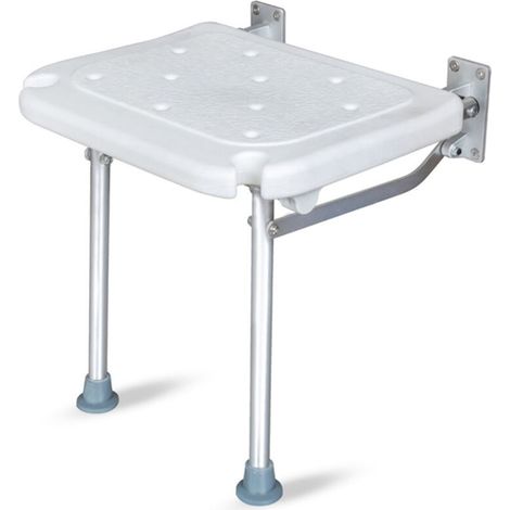– Folding wall-mounted shower seat – Supports up to 200kg – Slots for shower head – Non-slip and foldable – For the elderly and disabled (1/5)