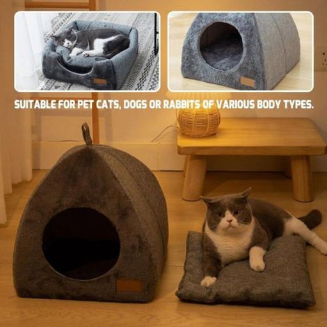 Nid De Chat, Niche De Chat Interieur, Lit Chat Intérieur, Maison De Chat, Tente De Chat De Lit De Chaton, Lit De Grotte Étiquette (1/4)