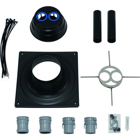 Vaillant Set 1 Grundelement für flexible Abgasleitung DN 60, PP, 0020106046 (1/2)