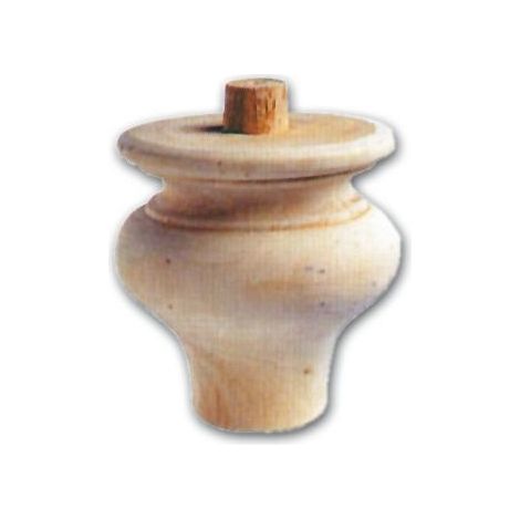 Gamba per Mobili a Cipolla in Legno di Ontano 96x104 mm Art. 03.0021