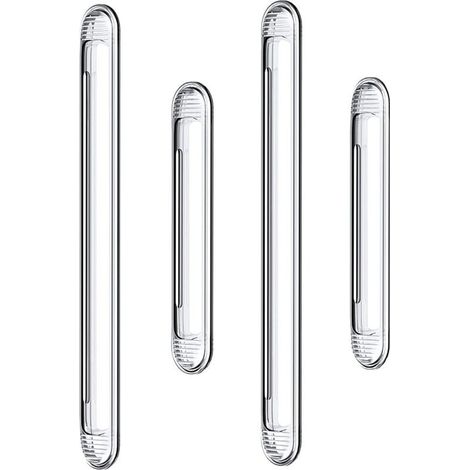 Pare-chocs en silicone transparent pour porte d'armoire, porte de voiture, tiroir, porte de douche, couvercle de toilette (2 longs et 2 courts)-LIAIKI (1/5)