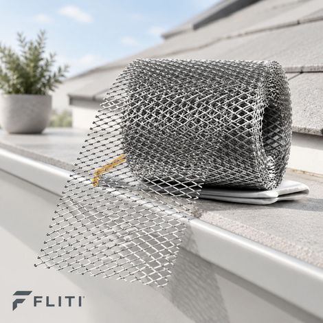 Grille de Protection Gouttière Acier Inoxydable 304 12.7cm x 6m Treillis Métallique Tissé Anti-Feuilles (1/5)