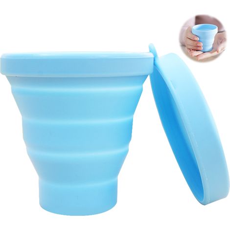 170 ml faltbarer Silikonbecher, leichter und strapazierfähiger Reisebecher, einziehbarer Becher für Reisen und Picknicks (1/5)