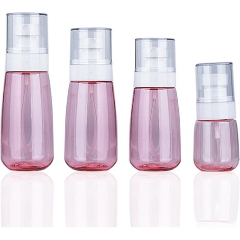 Botella Pulverizadora Viaje - 30 ml 60 ml 80 ml 100 ml - Reutilizable - PETG - Para Perfumes Esencias Cuidado Facial - 4 Unidades (1/5)