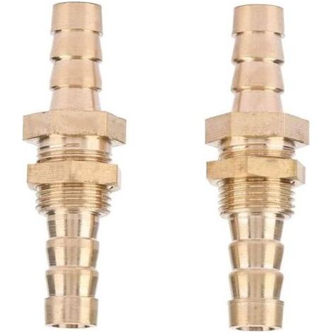 Raccord Tuyau Barb en Laiton 8mm, 2 Pièces, Adaptateur pour Gaz et Tuyaux de Connexion (1/5)