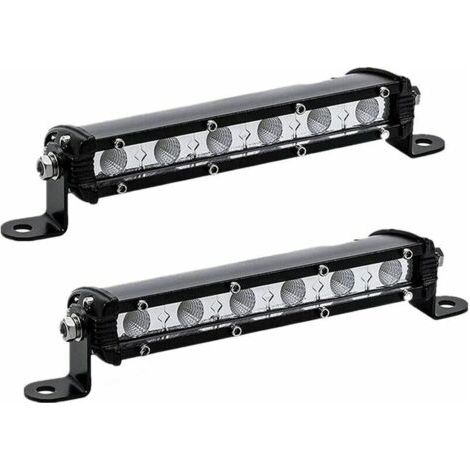 18cm 18W Feux de recul led fin 12V, phare de travail led 12v, longue portee led projecteur led pour remorque, voiture, moto, 4x4 accessoire
