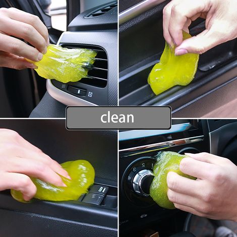 Gel Nettoyant Voiture 200g, Putty Détailant Intérieur Auto Réutilisable, Anti-Poussière Professionnel, Dégraissant Doux pour Habitacle (1/5)