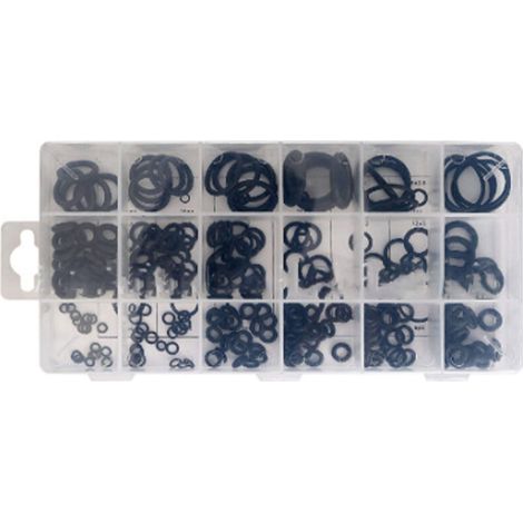 Boîte de 225 Joints Toriques NBR, Assortiment Métrique de 18 Tailles, Noir - Set Imperméable pour Plomberie et Automobile