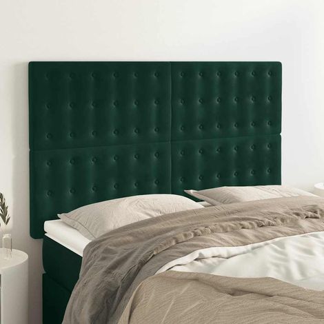 Tête de lit Vert foncé 144 x 5 x 118/128 cm Velours (1/5)