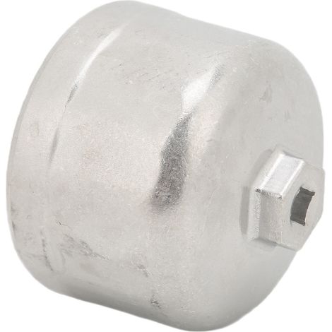 86 mm / 3,39 Zoll Ölfilterschlüssel-Steckschlüsselkappe, silberfarben, Edelstahl, robustes Ausbauwerkzeug (1/5)