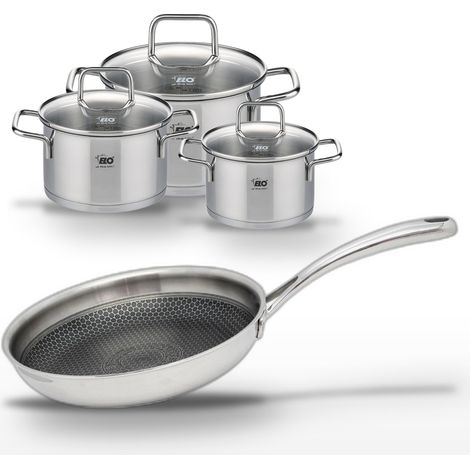Lot de 3 Faitouts Elo Relief Evolution et Poêle 28 cm (1/5)