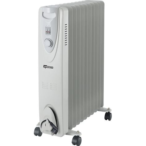 Termozeta TZR22 Radiatore a Olio 11 elementi 2500W 3 potenze Termostato regolabile copertura fino a 32 m² colore Grigio (1/2)