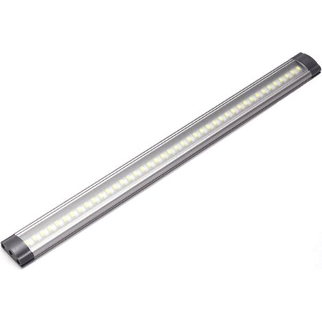 Réglette LED aluminium 50 cm – 69 LEDs SMD blanc chaud – 590 lumens – 12V DC – Fixation par clips métalliques – Ohm-Easy
