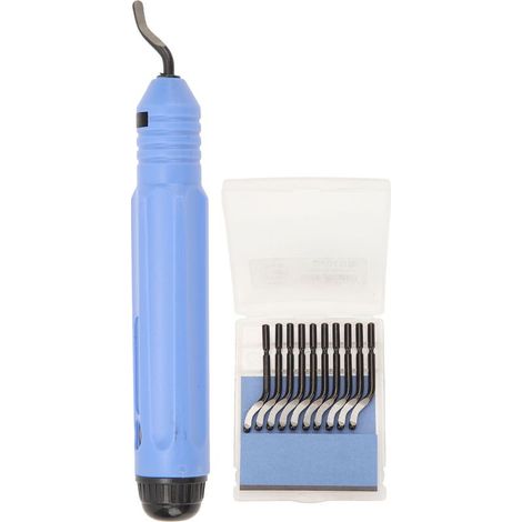 Utensile per sbavatura con 10 lame per la rimozione di bave dai bordi di tubi in rame e PVC, metallo artistico in resina stampata in 3D NB1100 (1/5)