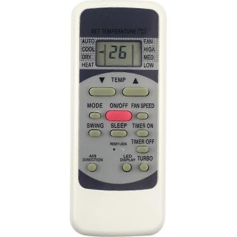 Télécommande de remplacement pour climatiseurs R51M-E (version anglaise) - Pièce de rechange pour télécommande de climatiseur (1/5)