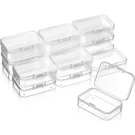 Cajas de almacenamiento pequeñas, 10 unidades, caja multifunción para artículos pequeños, cuentas y joyas.