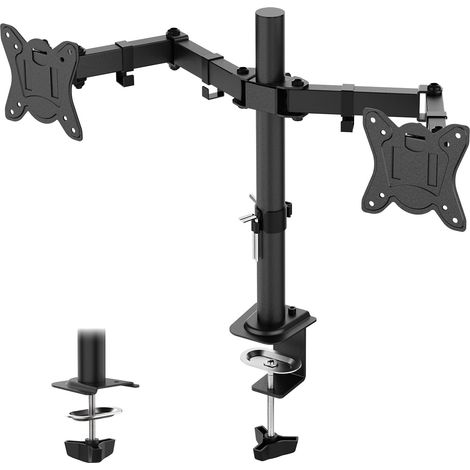 Support Double Ecran PC, Bras Double Ecran PC 13-27, Poids Max 10KG (1/5)