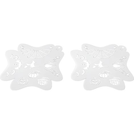 2 Modèles de Pochoirs Visage Creux pour Maquillage Enfant, Idéal Halloween et Fêtes (1/5)