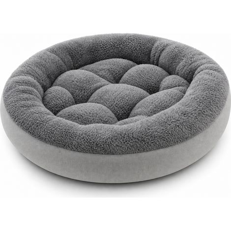 Niche ronde doublée pour chien et chat gris 35 x 20 cm (1/5)
