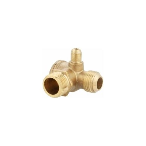 Clapet Anti-retour de Compresseur d'air, Robinet en Laiton 1/2 "x 3/8" x 1/8 " Mâle avec Raccord Fileté pour le Réservoir d'air Comprimé et la Pompe à Piston du Compresseur  - Crezuo