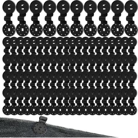 YMYNY 100pcs Pinces À Effet Serre, Pinces À Effet Serre, Pinces À Toile D'ombrage, Pinces À Bâche, Clips Noirs