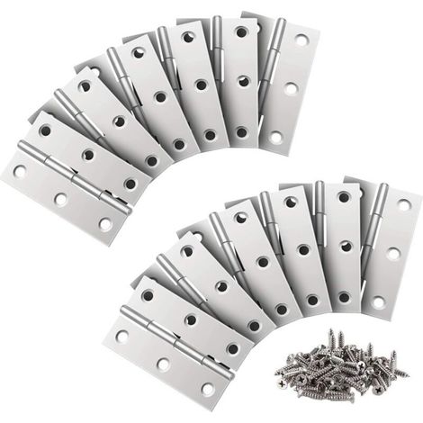 66 mm Edelstahl-Türscharniere – 24er-Pack Klavierbänder für Möbel, Schränke und Schubladen