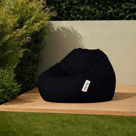 Pouf poire XXL extérieur noir ARTA (1/5)