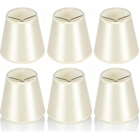 Lot de 6 Abat-Jour, Abat-Jour à Tambour pour Lampes de Table Lustre Abat-Jour Clip sur Abat-Jour pour Applique Murale, 9 x 14 x 13cm (1/5)