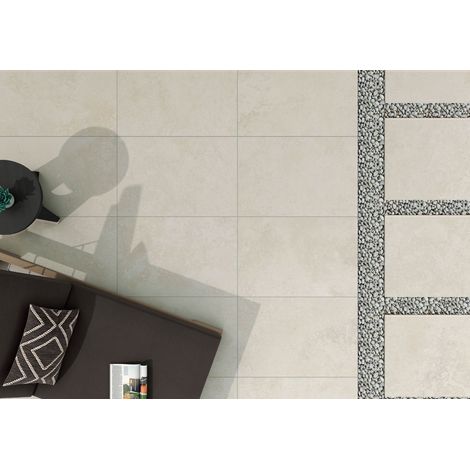 Dalle extérieure imitation travertin l.60xL.90 cm - Epaisseur 20 mm