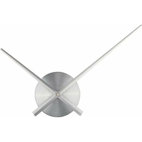 Couleur argent-Grande horloge murale - Aiguilles 3D - Horloge à mécanisme à quartz - Loisirs créatifs - Décoration d'intérieur (1/4)