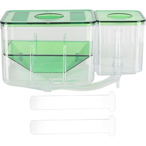 Aufzuchtbox für Aquarien, kleiner doppelwandiger Isolationsinkubator für verletzte Garnelenbabys (1/5)