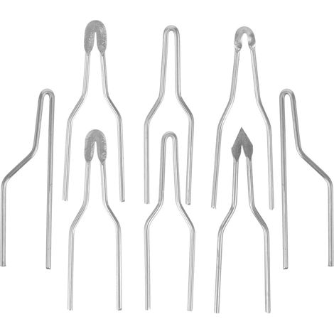 Kit 8 Pièces Pointes de Stylo Pyrograveur en Métal Argenté, Fil Chauffant Haute Résistance pour Dessin et Rendu à Grosse Échelle sur Bois (1/5)