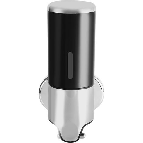 Wandmontierter 500-ml-Flüssigseifenspender für Zuhause, Badezimmer, Dusche, Küche, Hotel (Schwarz) (1/5)