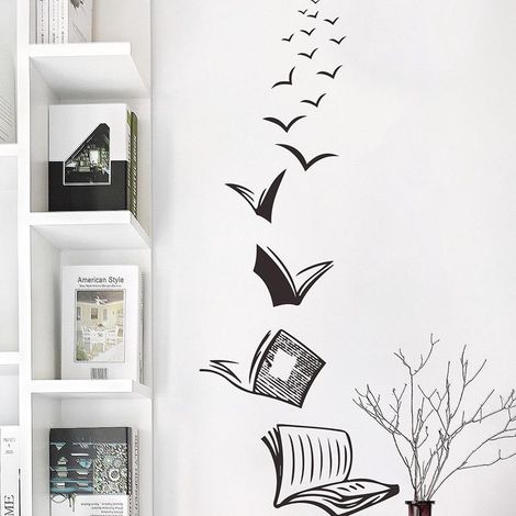 Lot de stickers autocollants muraux pour chambre, salon, entrée, dortoir, décoration intérieure, adhésif facile à poser (1/5)