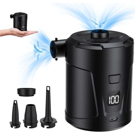 Pompe à air électrique,Gonfleur Electrique avec 4 Buses d'air, Gonfleur Rapide pour Piscine Gonflable, Matelas de lit, Camping,Sac sous Vide (1/5)