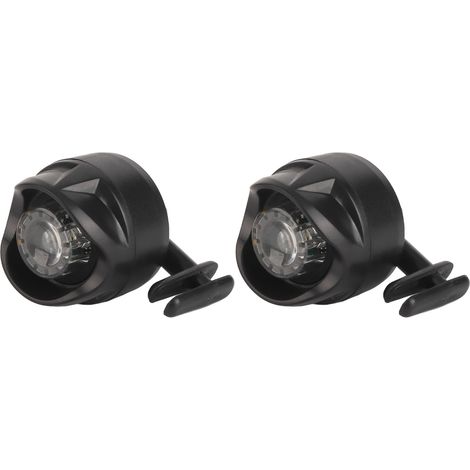Lot de 2 mini lampes frontales pour chaussures de sport extérieur (randonnée, camping), pile bouton intégrée, noires (1/5)
