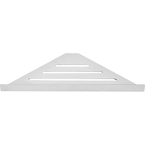 Étagère de rangement triangulaire en acier inoxydable pour coin de douche, organisateur de salle de bain (sans perçage) (1/5)