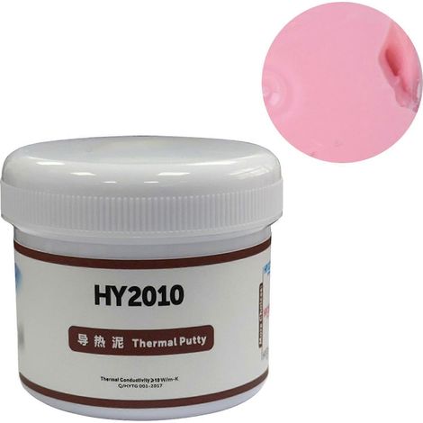 Pâte thermique silicone 10Wmk HY2010 1g, graisse de transfert de chaleur pour dissipateur thermique, processeur, carte graphique, chipset, refroidissement pour ordinateur portable, rose (1/4)