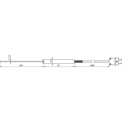 Greisinger GES20-K-1-L01 Sonda de Temperatura -65 a +550 °C